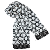 BLACK SPIRAL SILK MEN SCARF